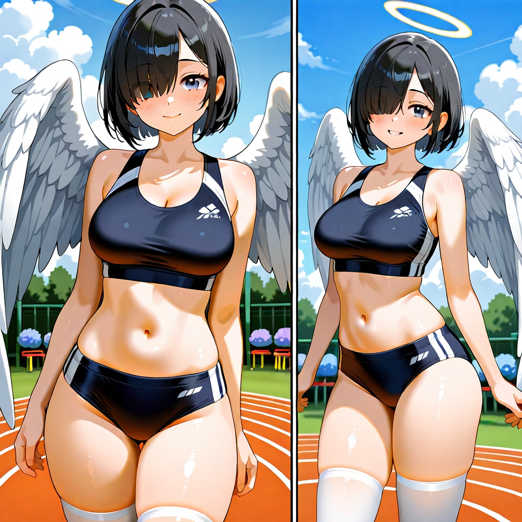 2コマ片目隠れ天使さん