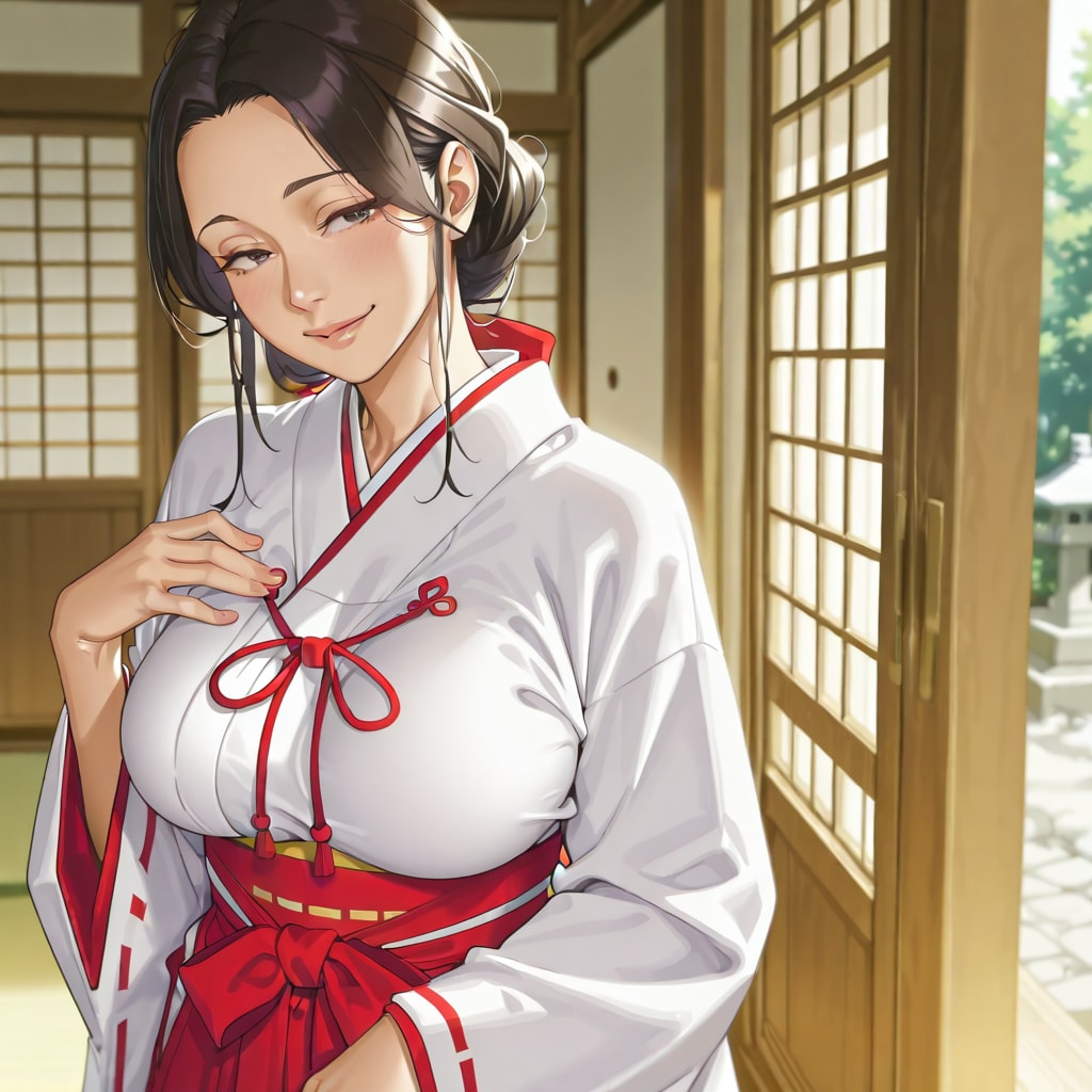 経験豊富な巫女