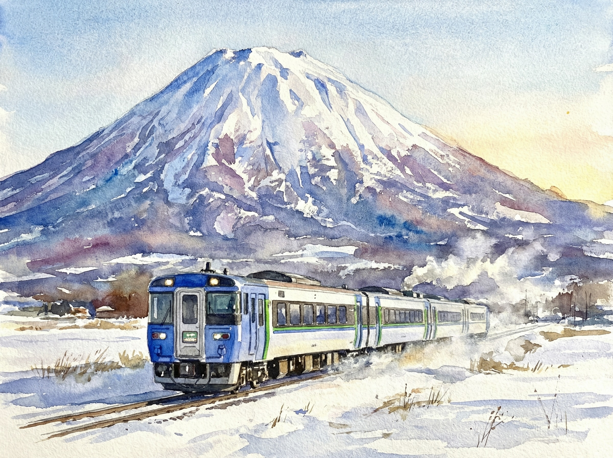 羊蹄山とスーパー北斗 | の人気AIイラスト・グラビア