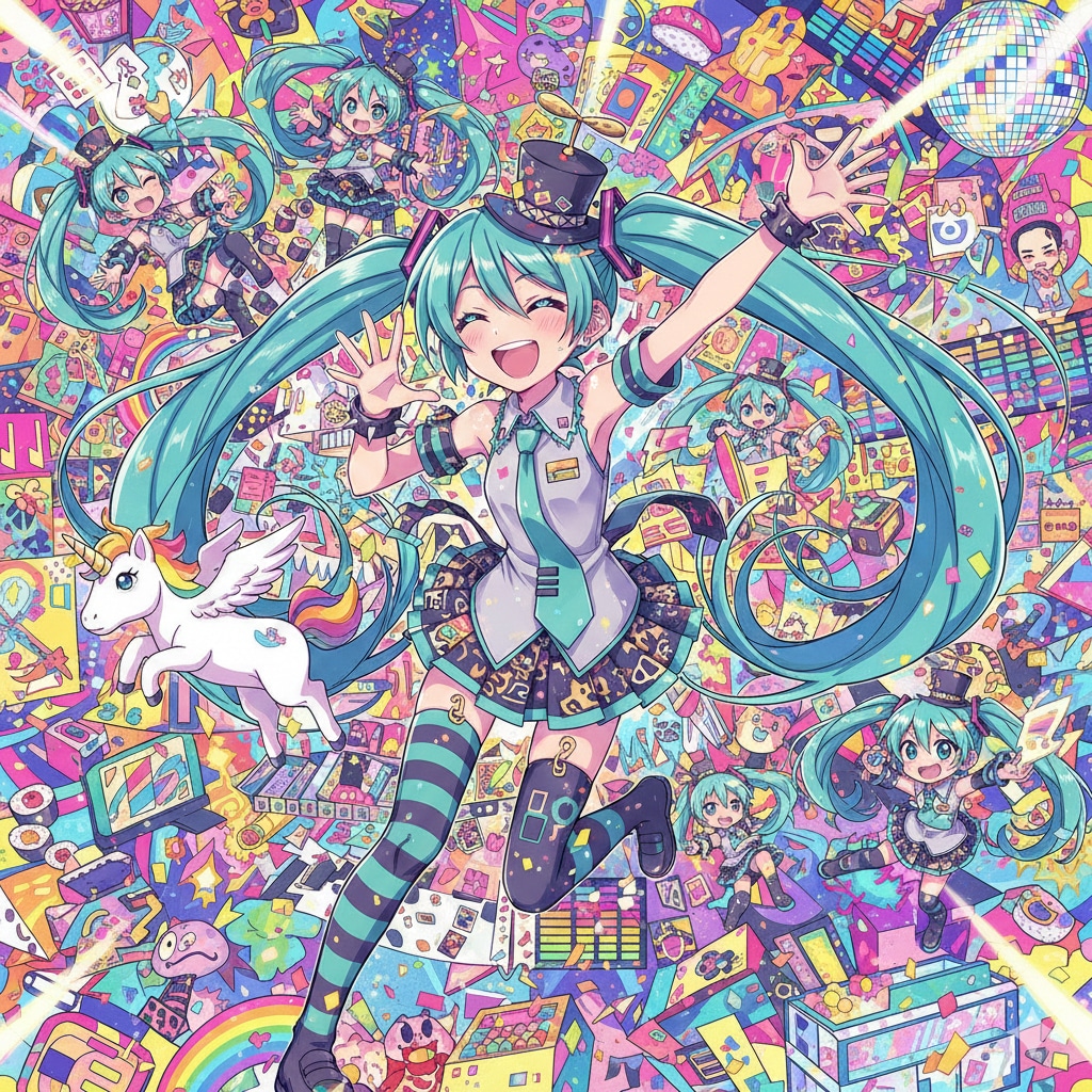 ハッピーミクさんカオスパレード | の人気AIイラスト・グラビア