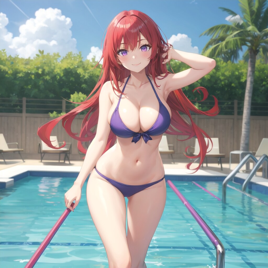 赤髪ビキニ