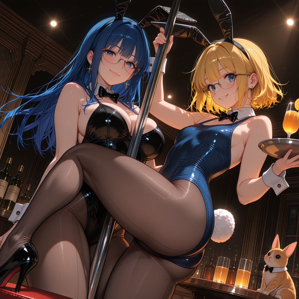 あいのバニー＆ポールダンスステージ | の人気AIイラスト・グラビア