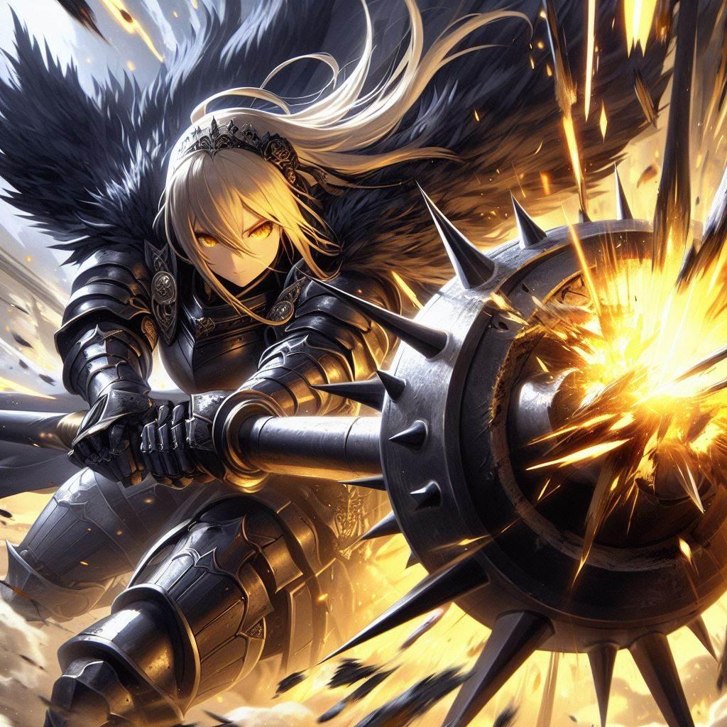 戦闘中のブロンドの女騎士さん１９５