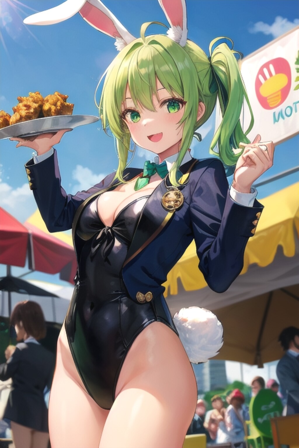 からあげ祭りの売り子