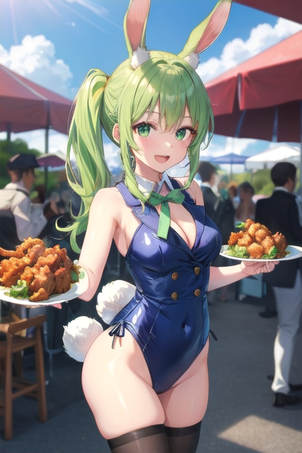 からあげ祭りの売り子