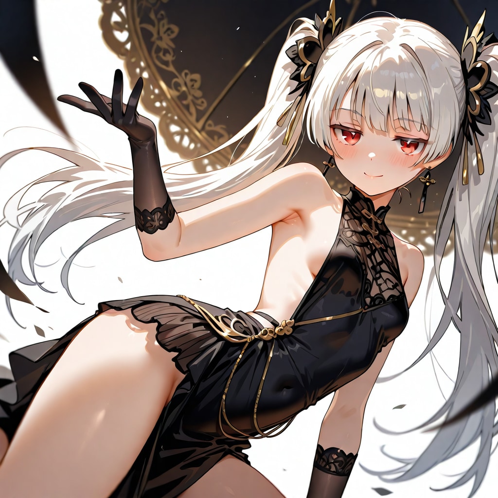 白髪ツインノワール | の人気AIイラスト・グラビア