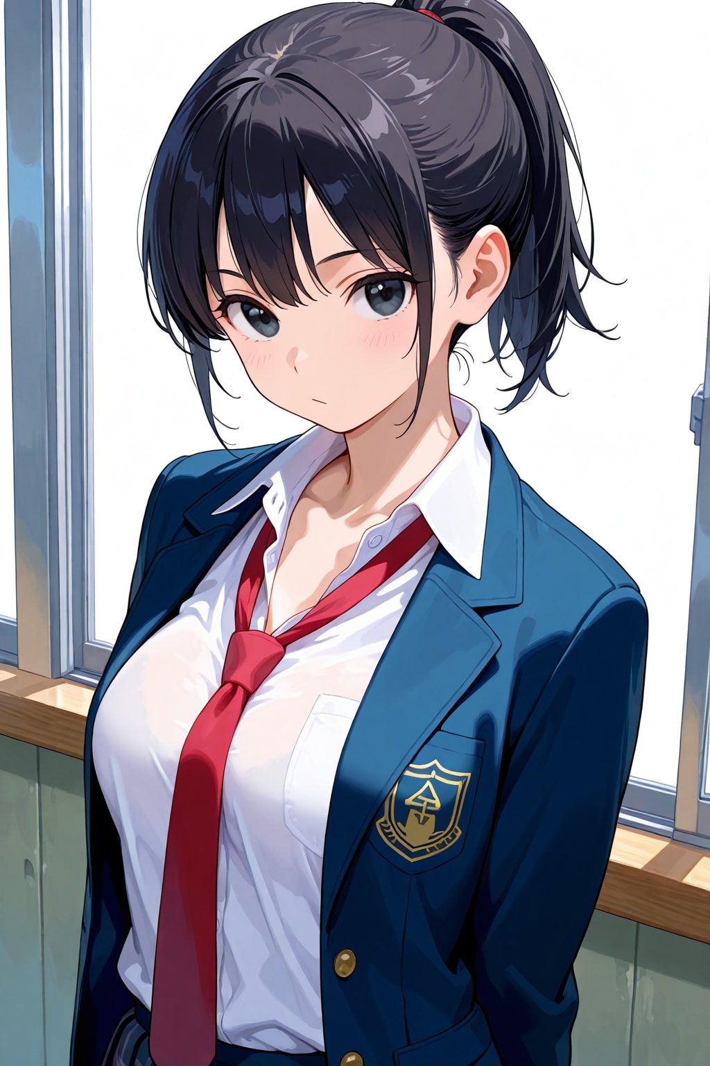 制服を着崩す安木