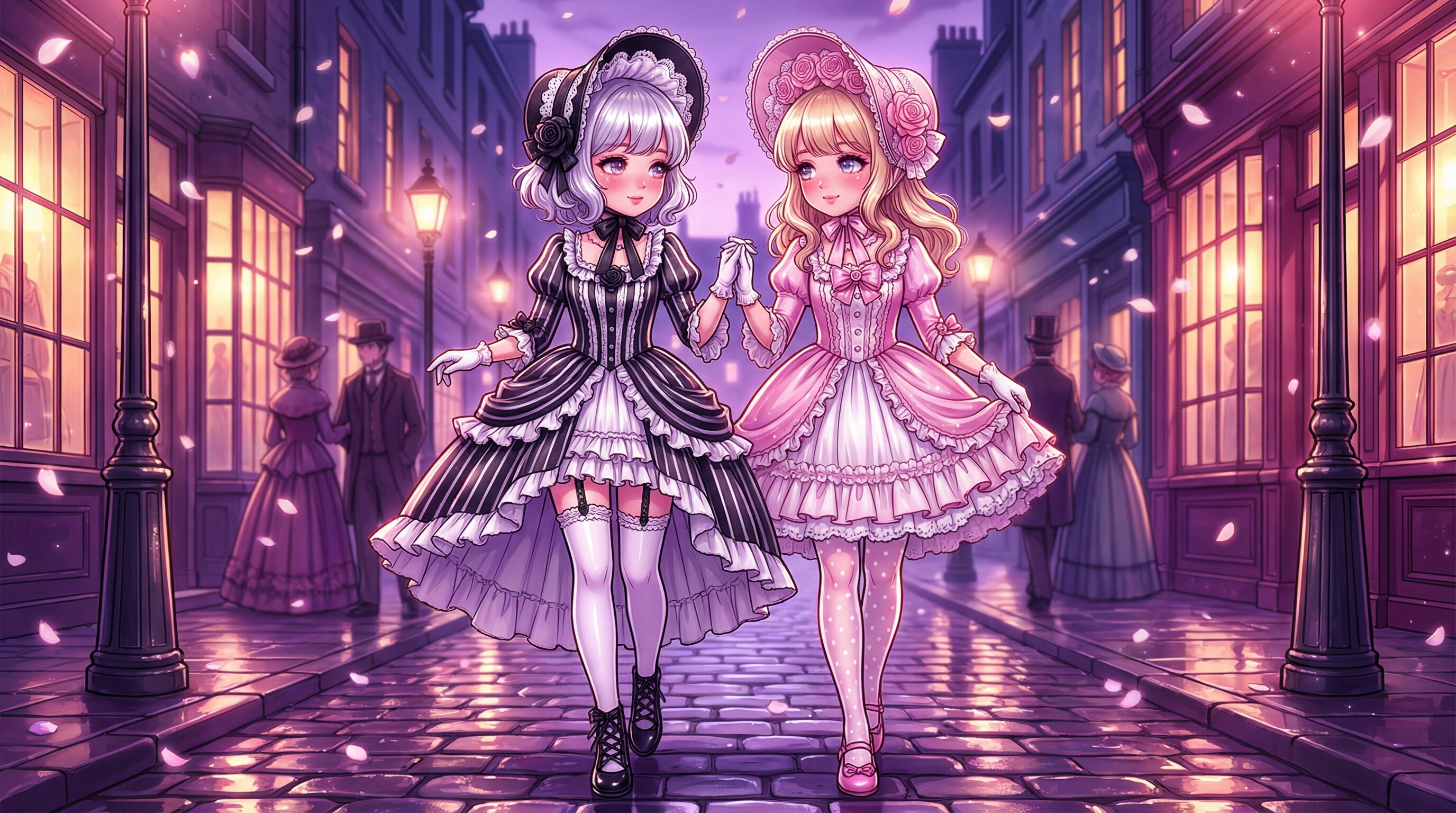 薔薇街の黄昏行進 | の人気AIイラスト・グラビア