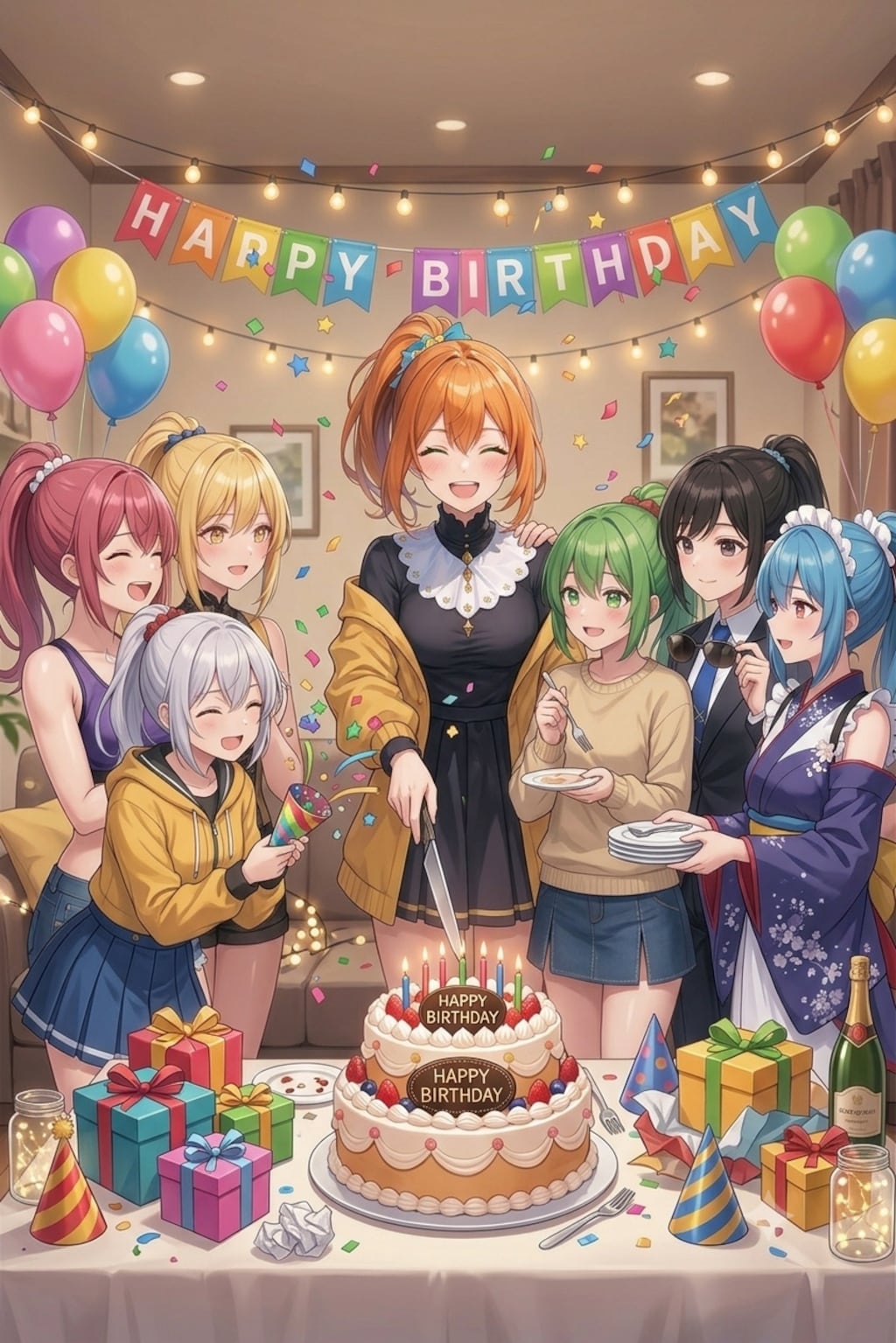 ポニテだらけの誕生日会