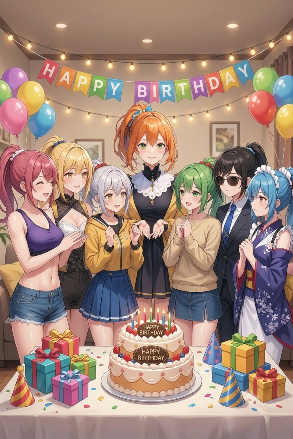 ポニテだらけの誕生日会