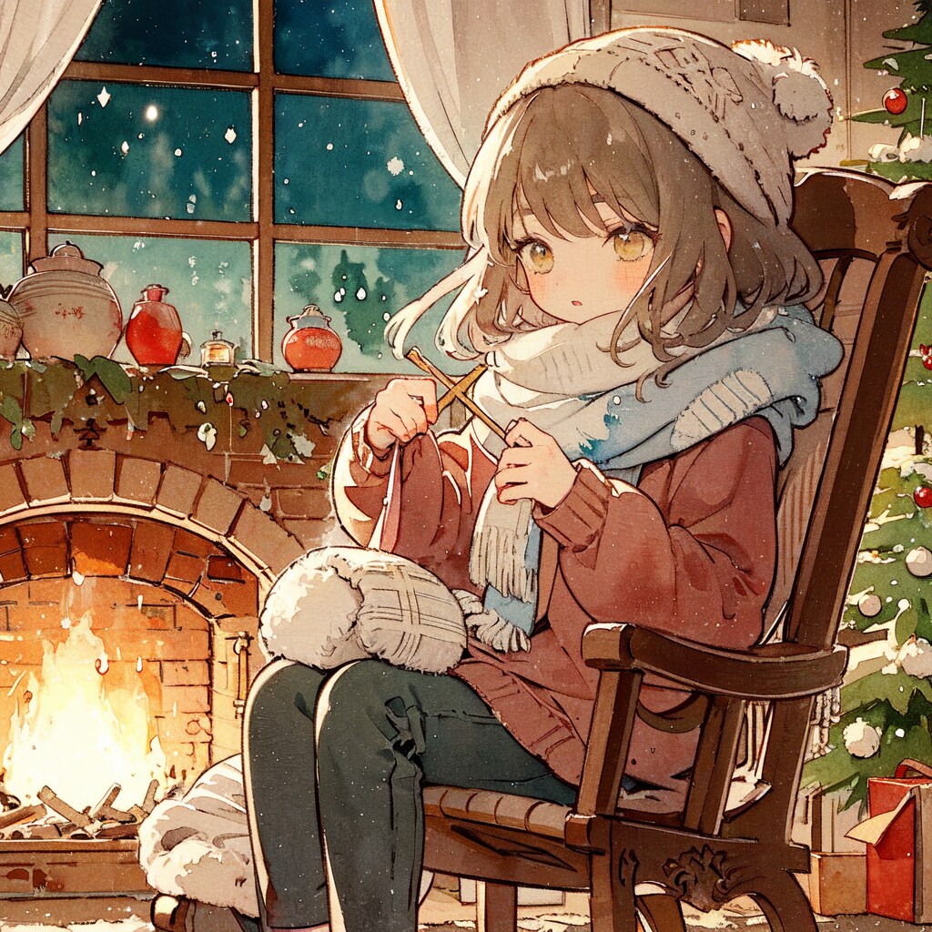 聖夜の編み物チャレンジ