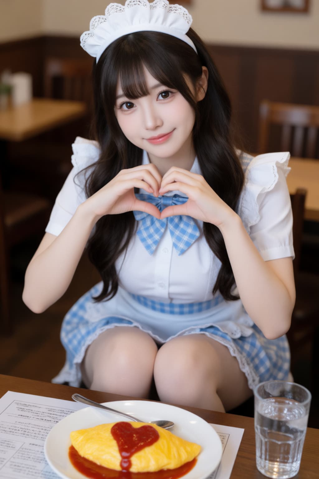 オムライスとメイドさん