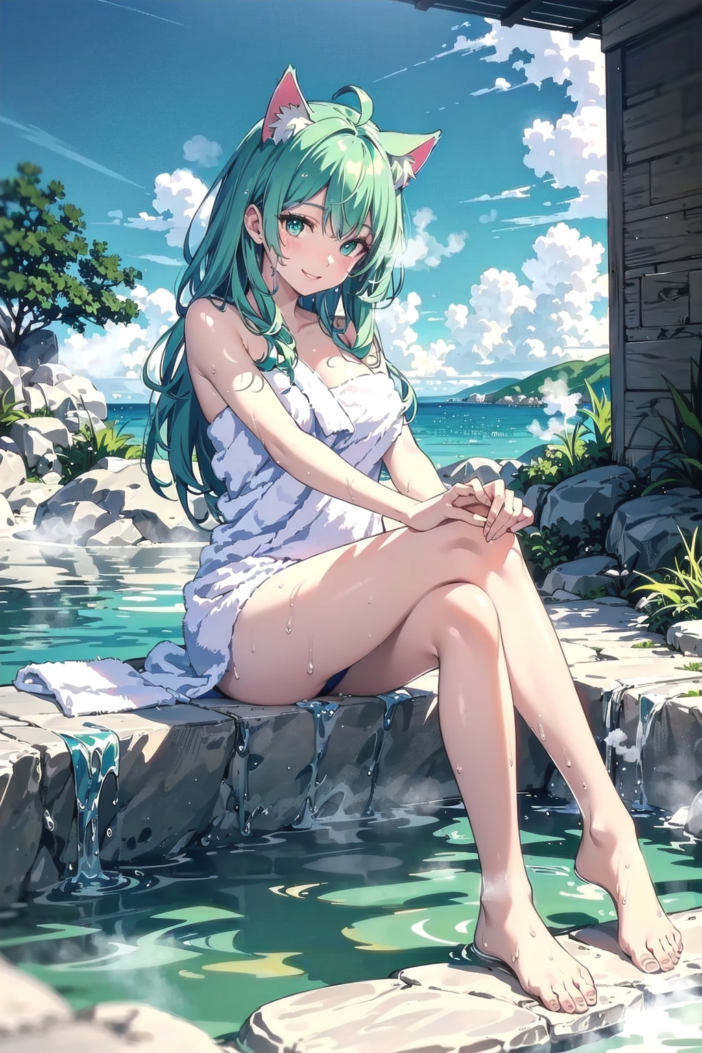 海の秘湯ですよ♨️🐱🎶