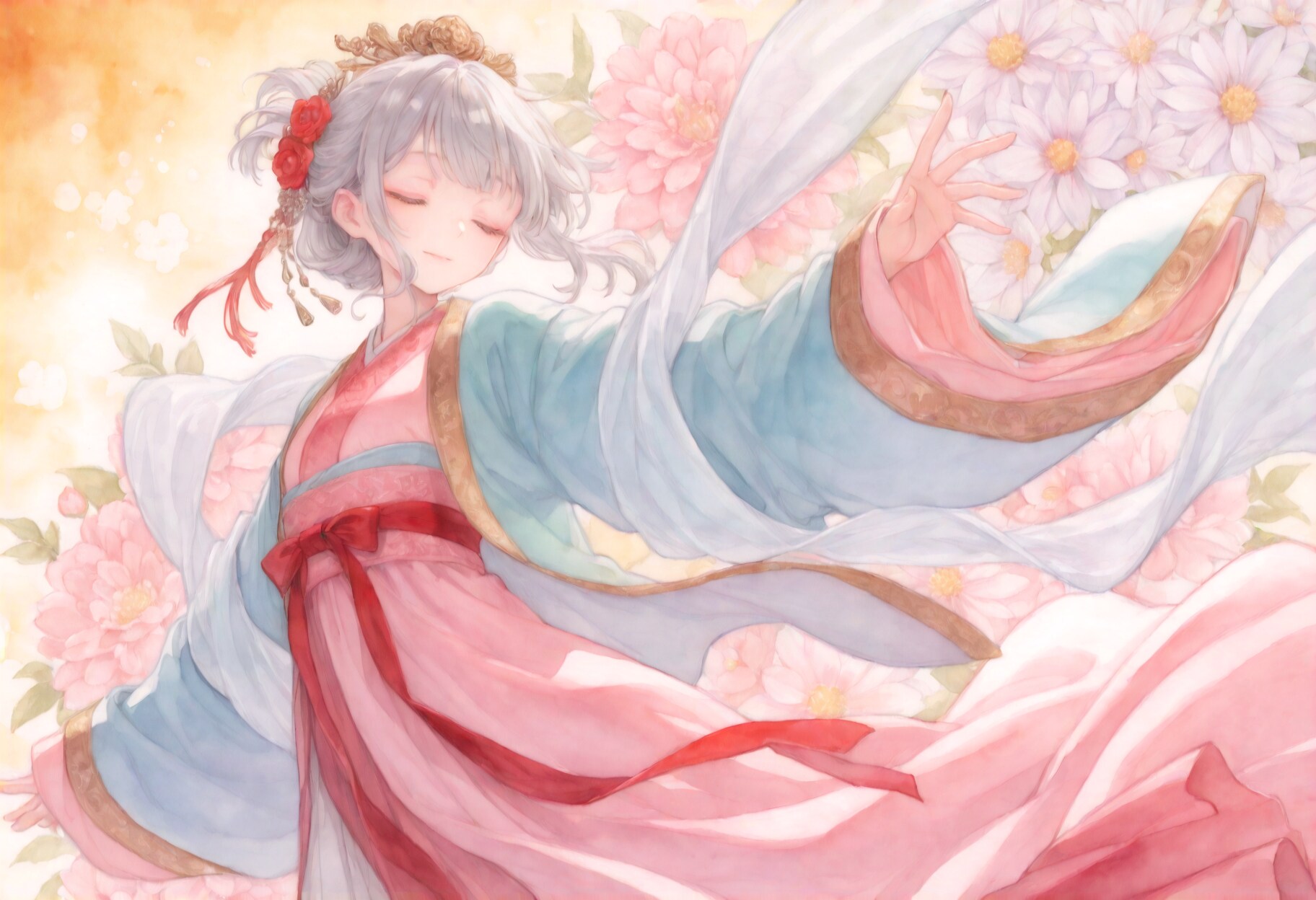 看板娘　flowers | の人気AIイラスト・グラビア