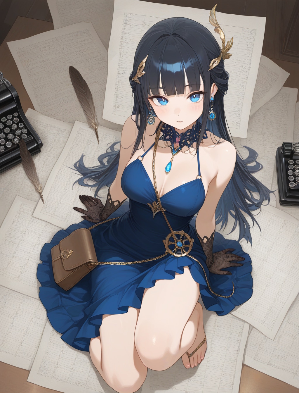 タイプライターリボンドレス