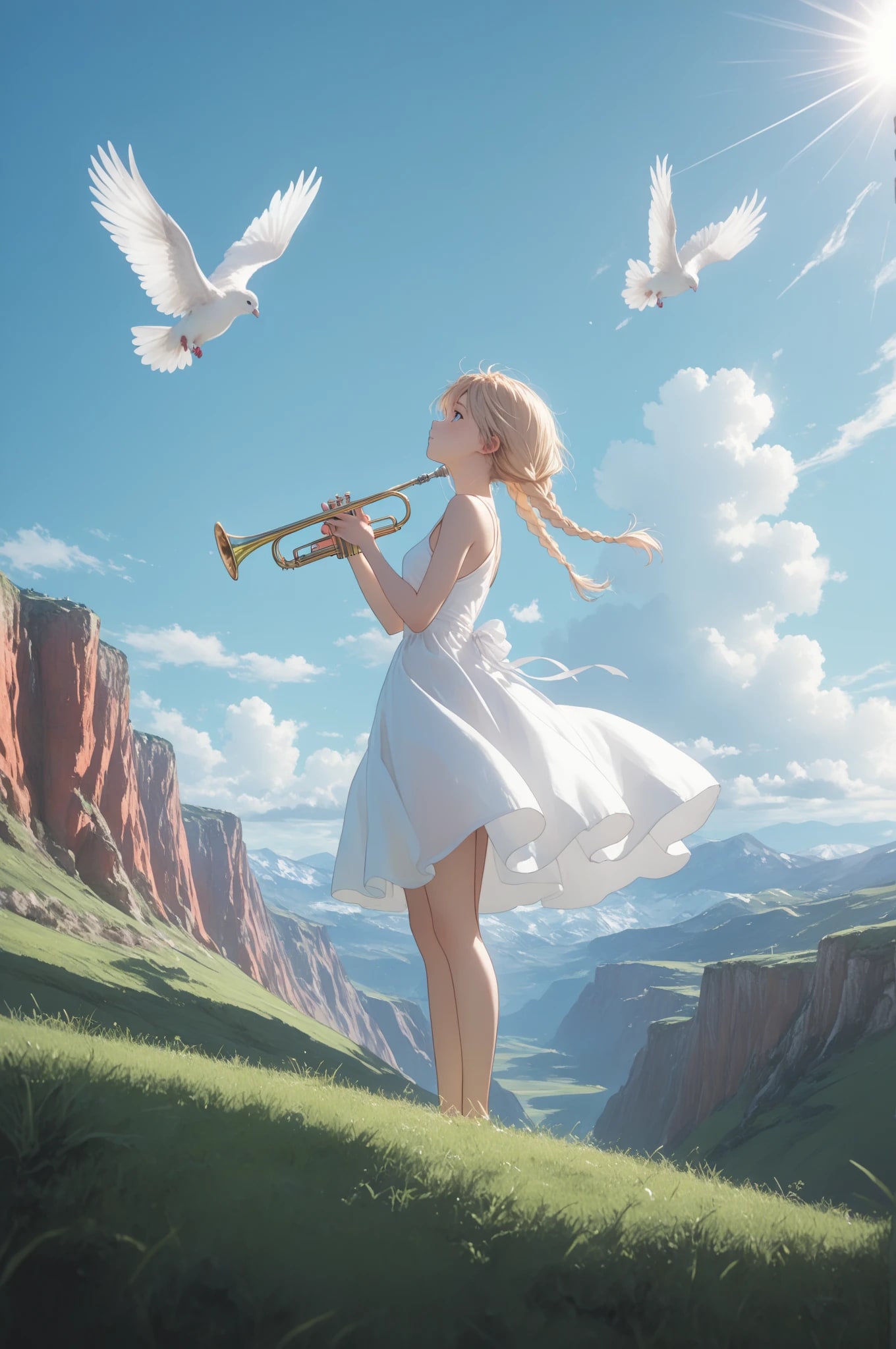 ハトと少女 | の人気AIイラスト・グラビア