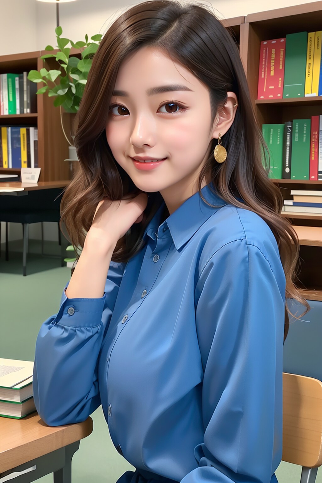 図書館の友里奈ちゃん