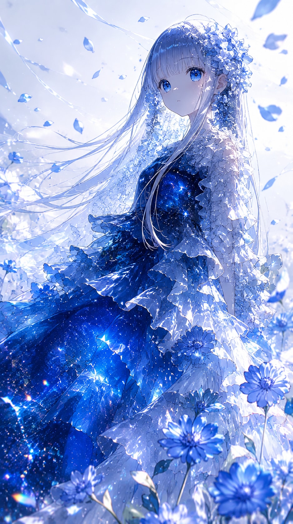 星を纏い、花は風に舞う。