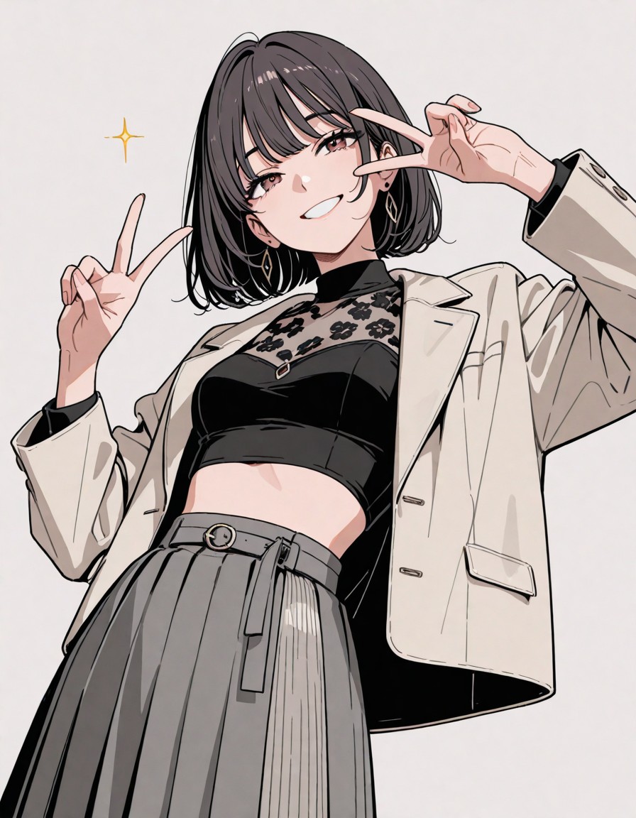 ドヤ顔ダブルピース | の人気AIイラスト・グラビア