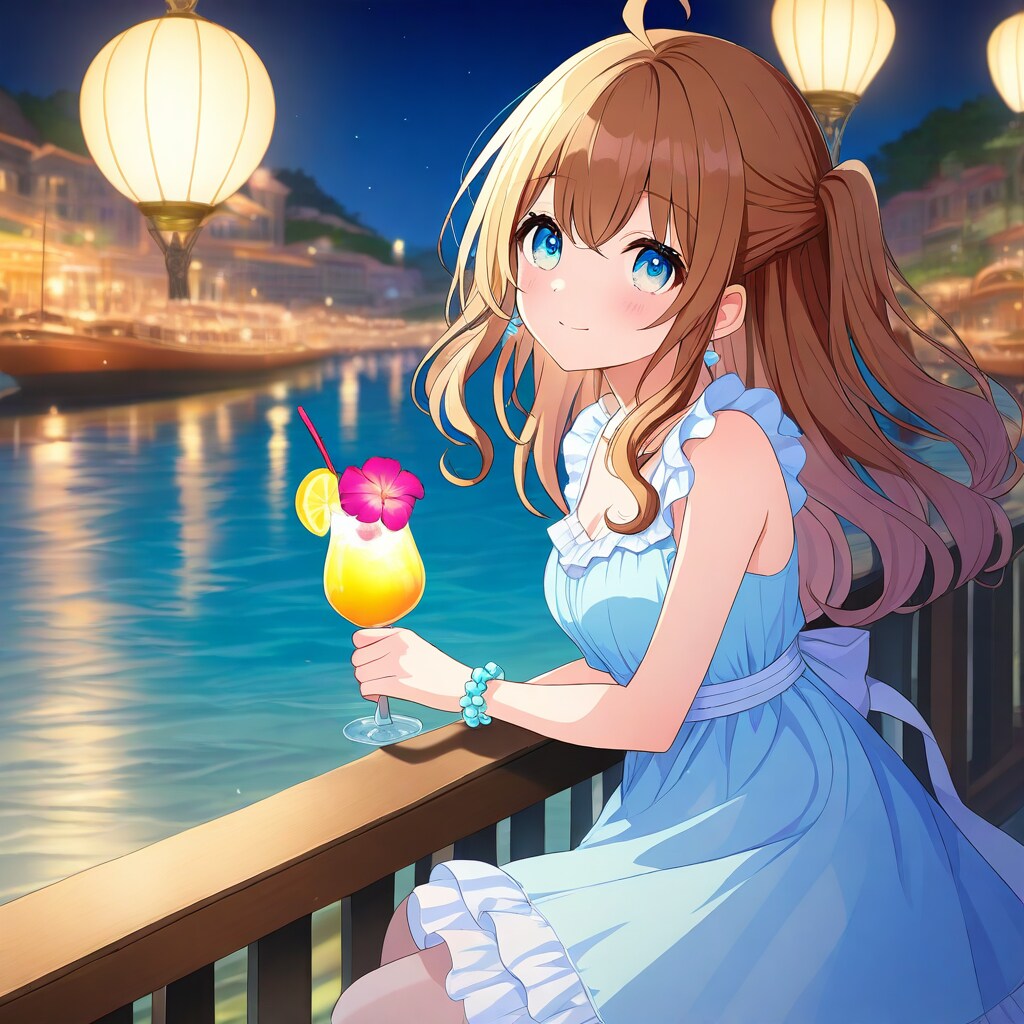 水辺のカフェ | の人気AIイラスト・グラビア