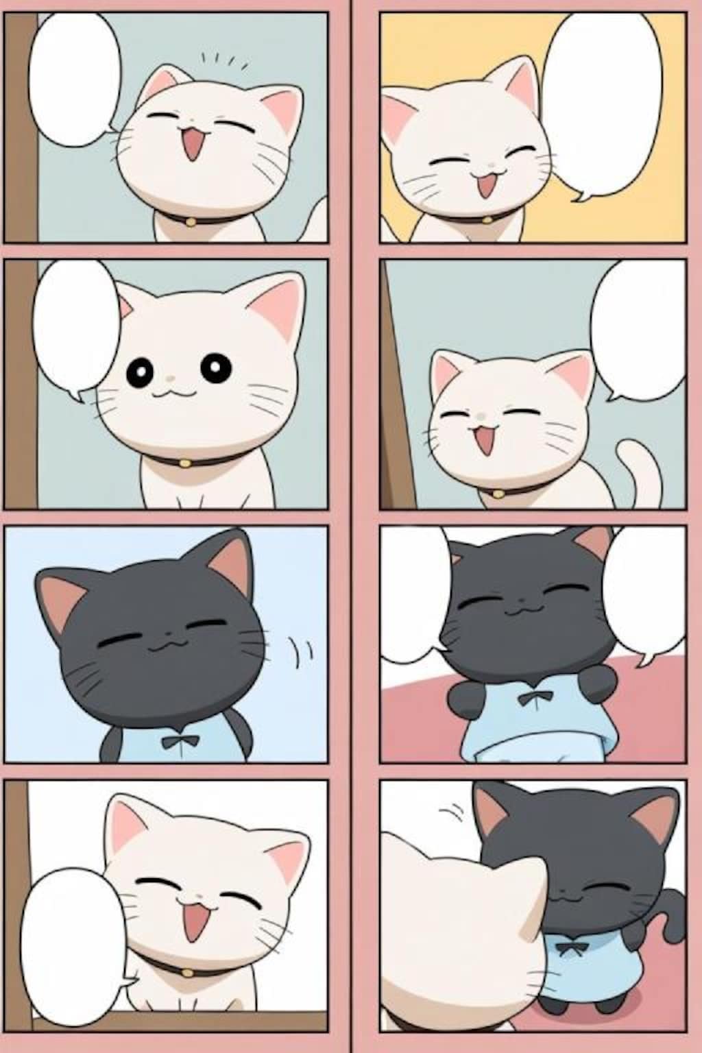 猫　漫画風