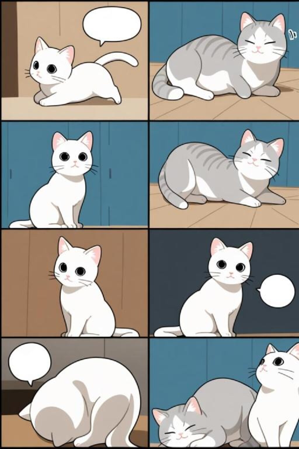 猫　漫画風