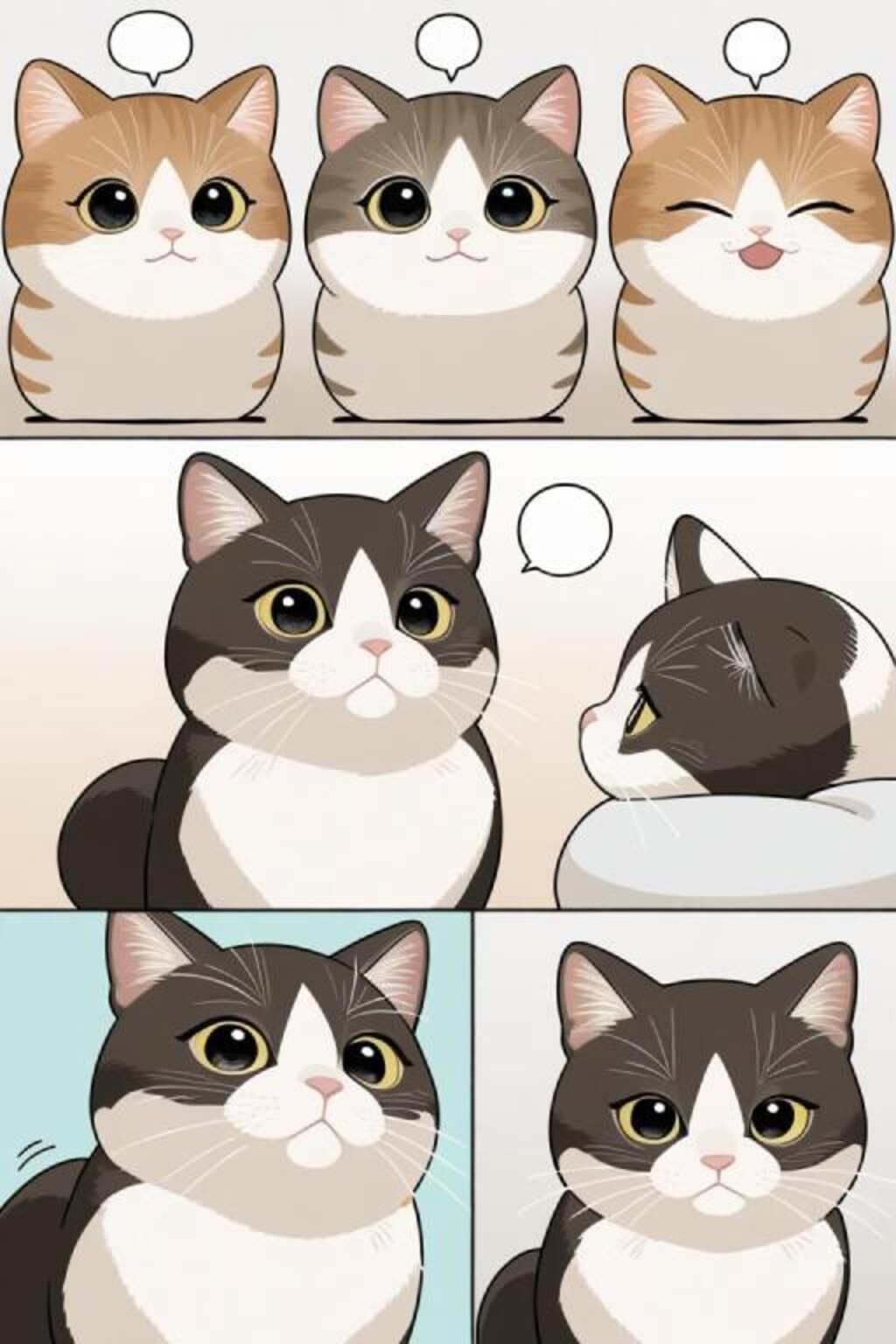 猫　漫画風