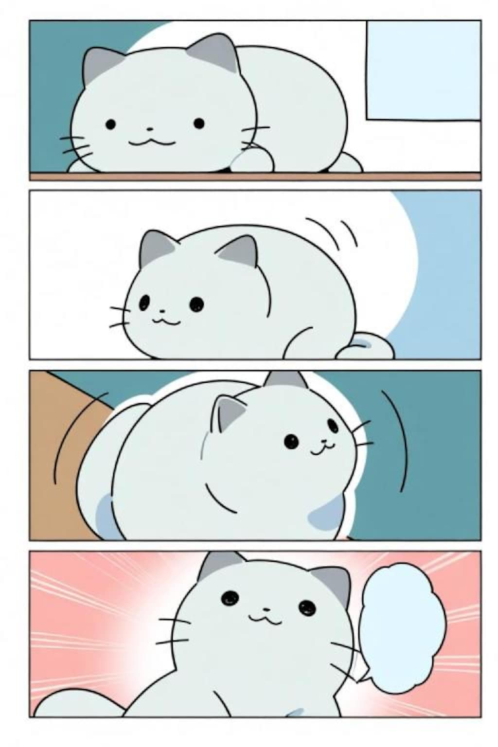 猫　漫画風