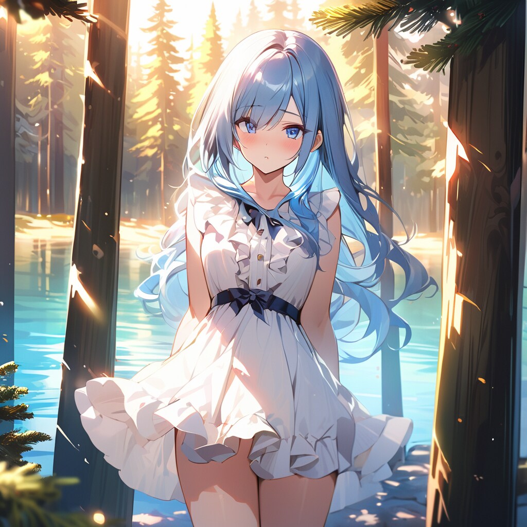 松の木の下で待つ。