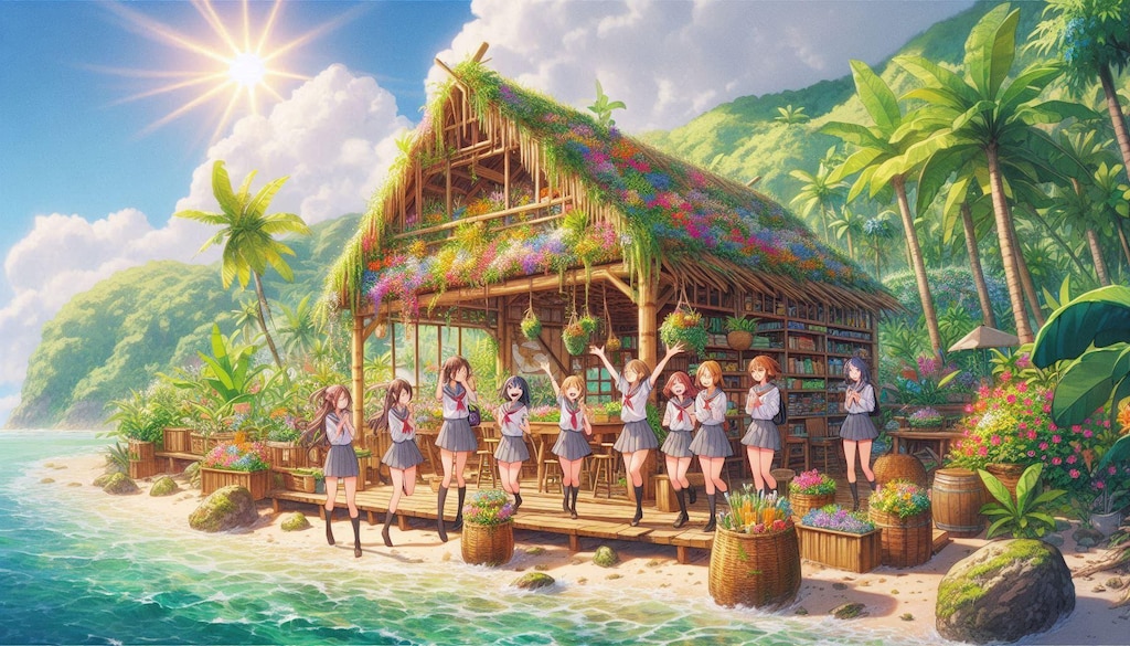 女子高生が無人島で栽培バル生活