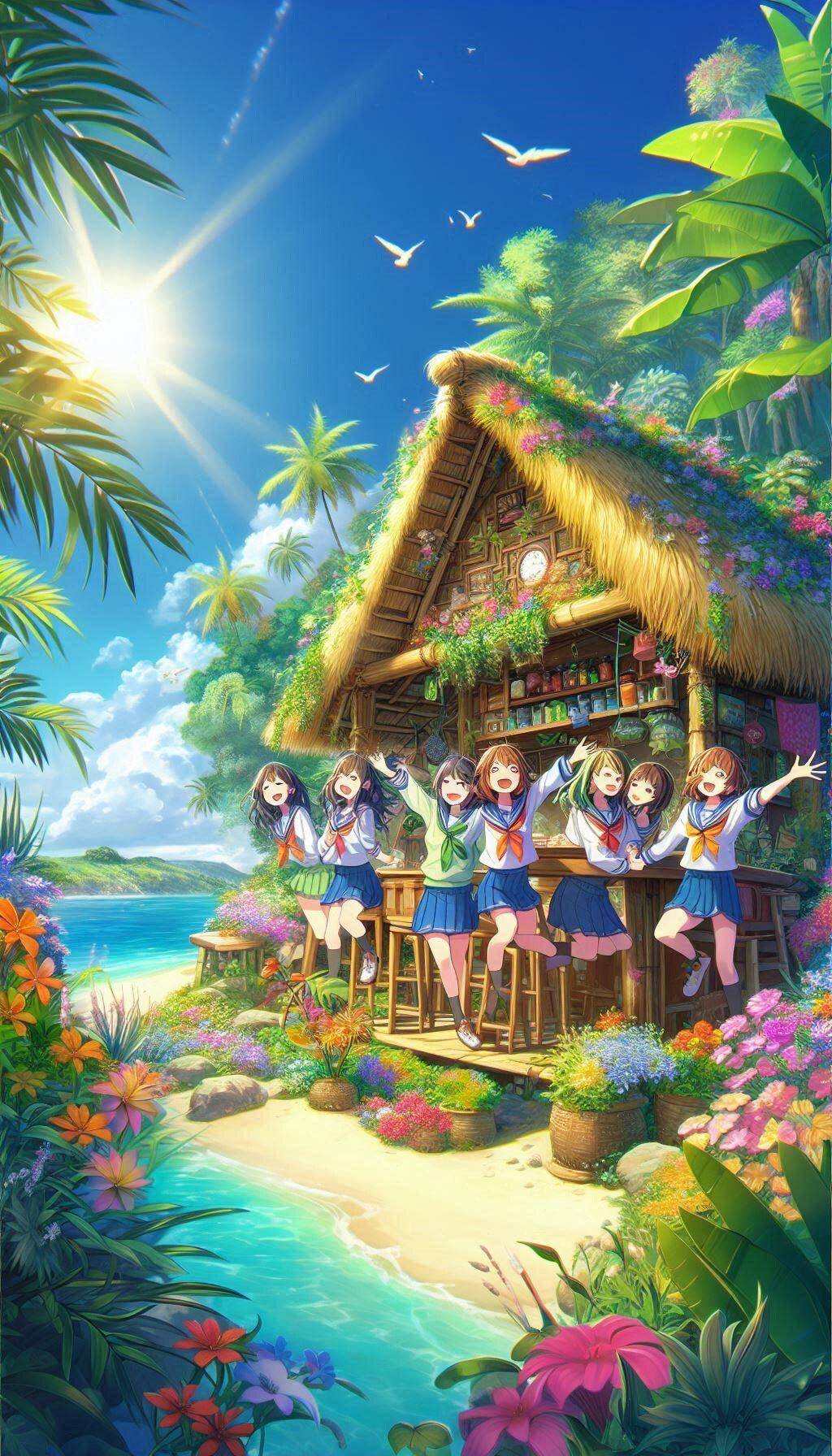 女子高生が無人島で栽培バル生活