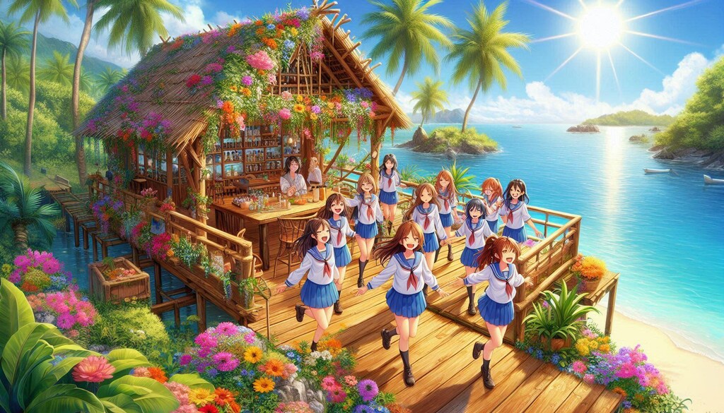 女子高生が無人島で栽培バル生活