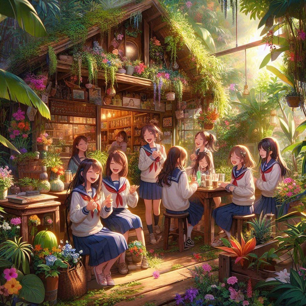 女子高生が無人島で栽培バル生活