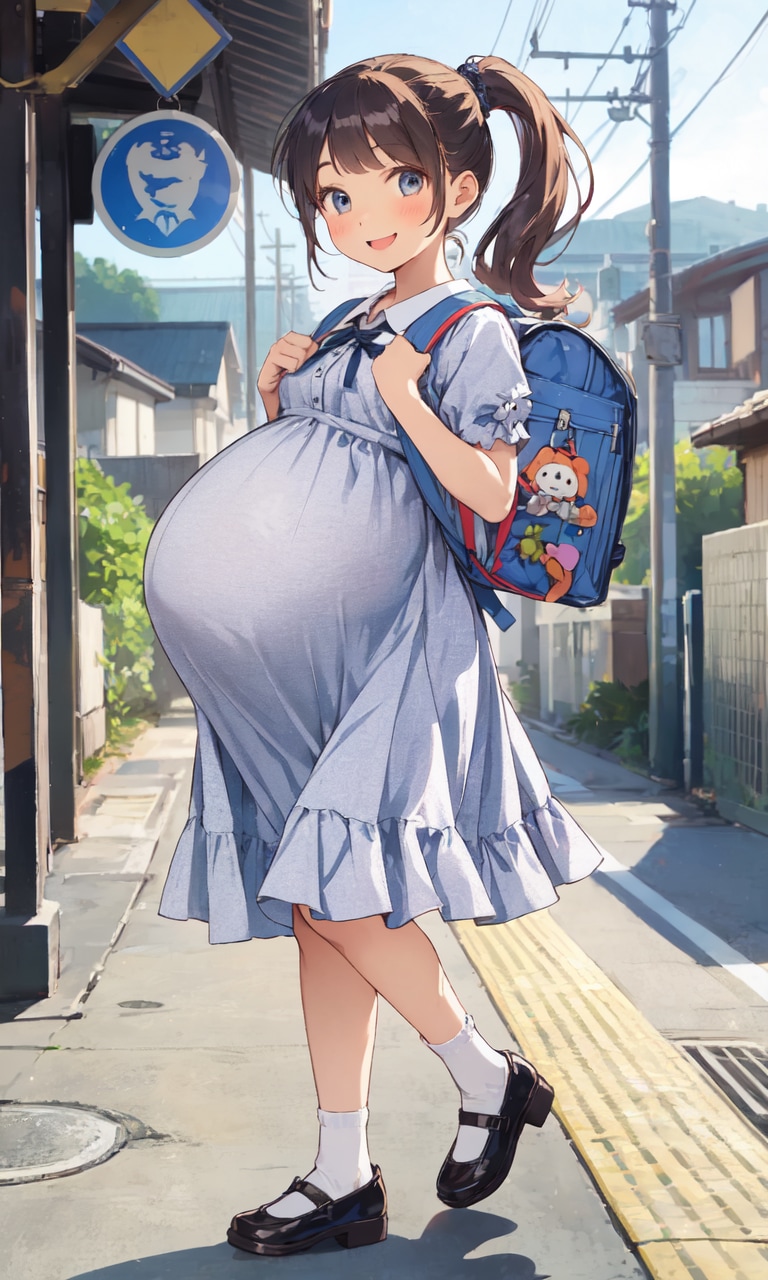 妊娠少女５２５ | の人気AIイラスト・グラビア