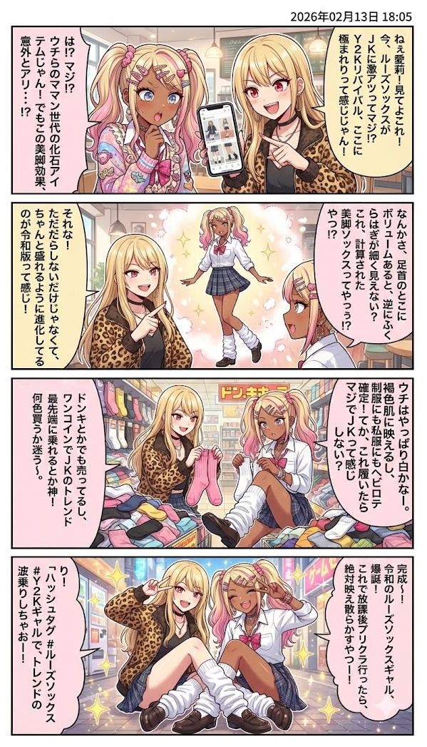 『ルーズソックス』毎日漫画18時 | の人気AIイラスト・グラビア