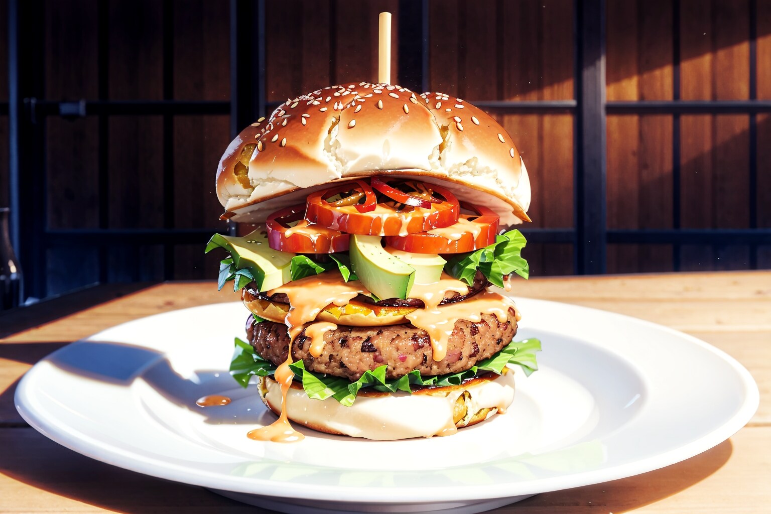 お洒落なご馳走バーガー | の人気AIイラスト・グラビア