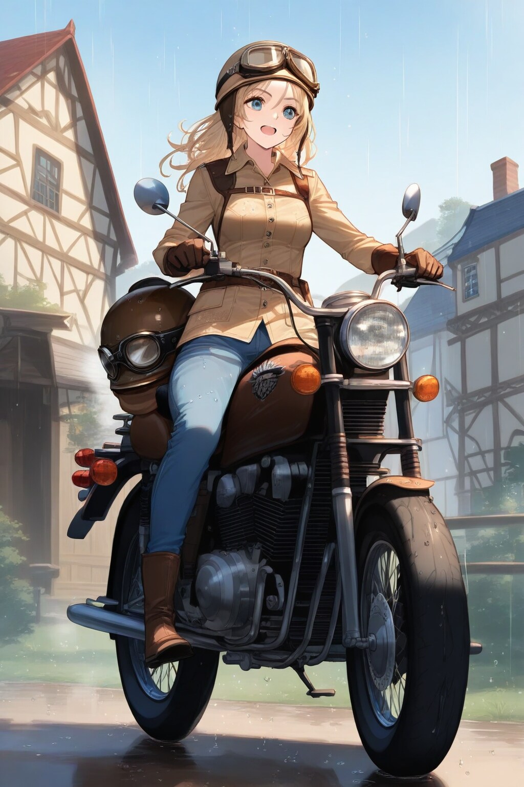 バイク好き彼女 | の人気AIイラスト・グラビア