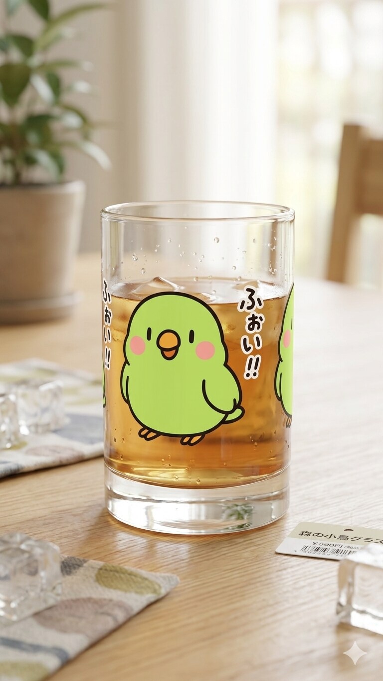 喋るインコのコップ