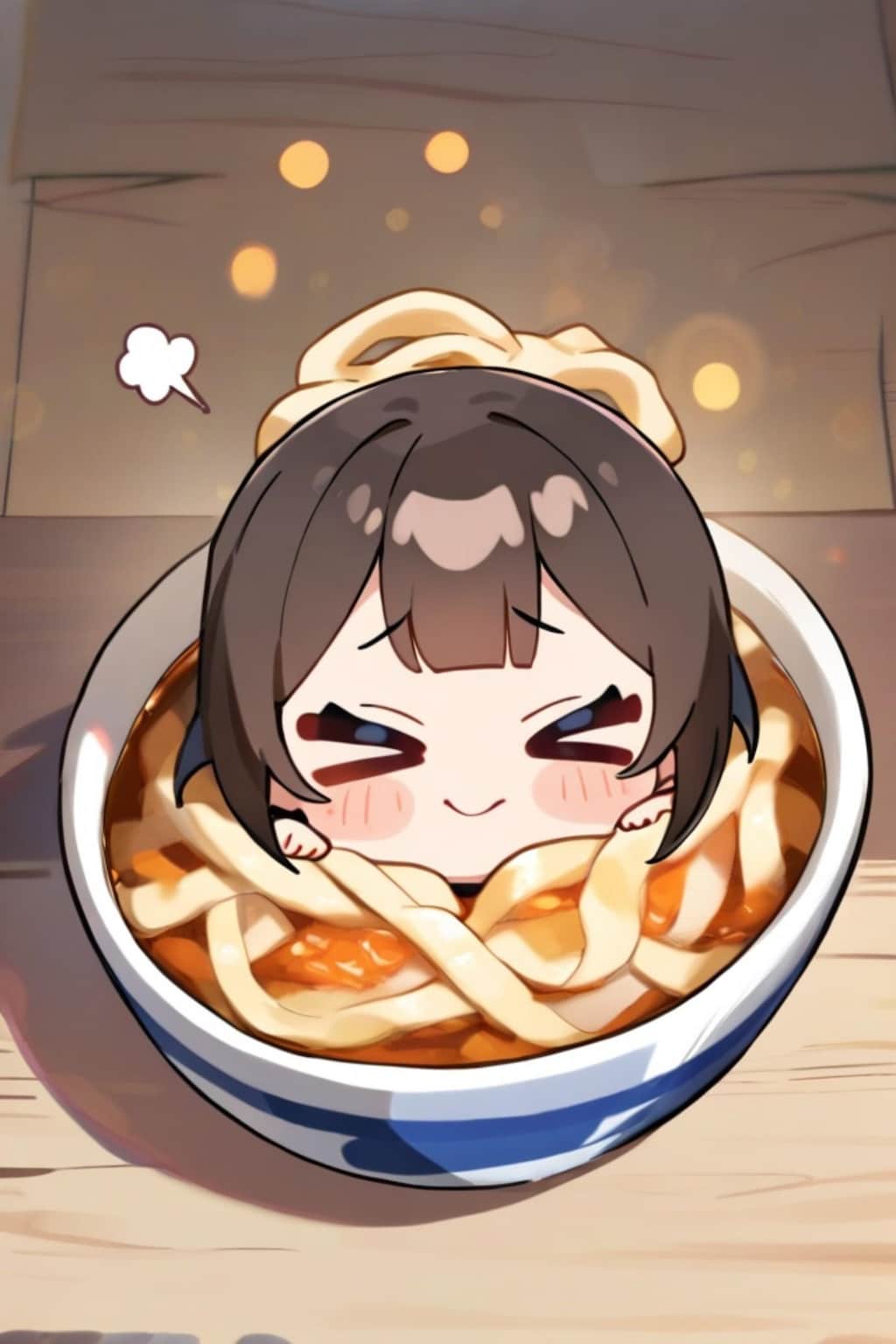 うどんと黒髪ちゃん