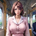 電車内で見つけた爆乳美女 8枚目