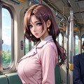 電車内で見つけた爆乳美女 2枚目