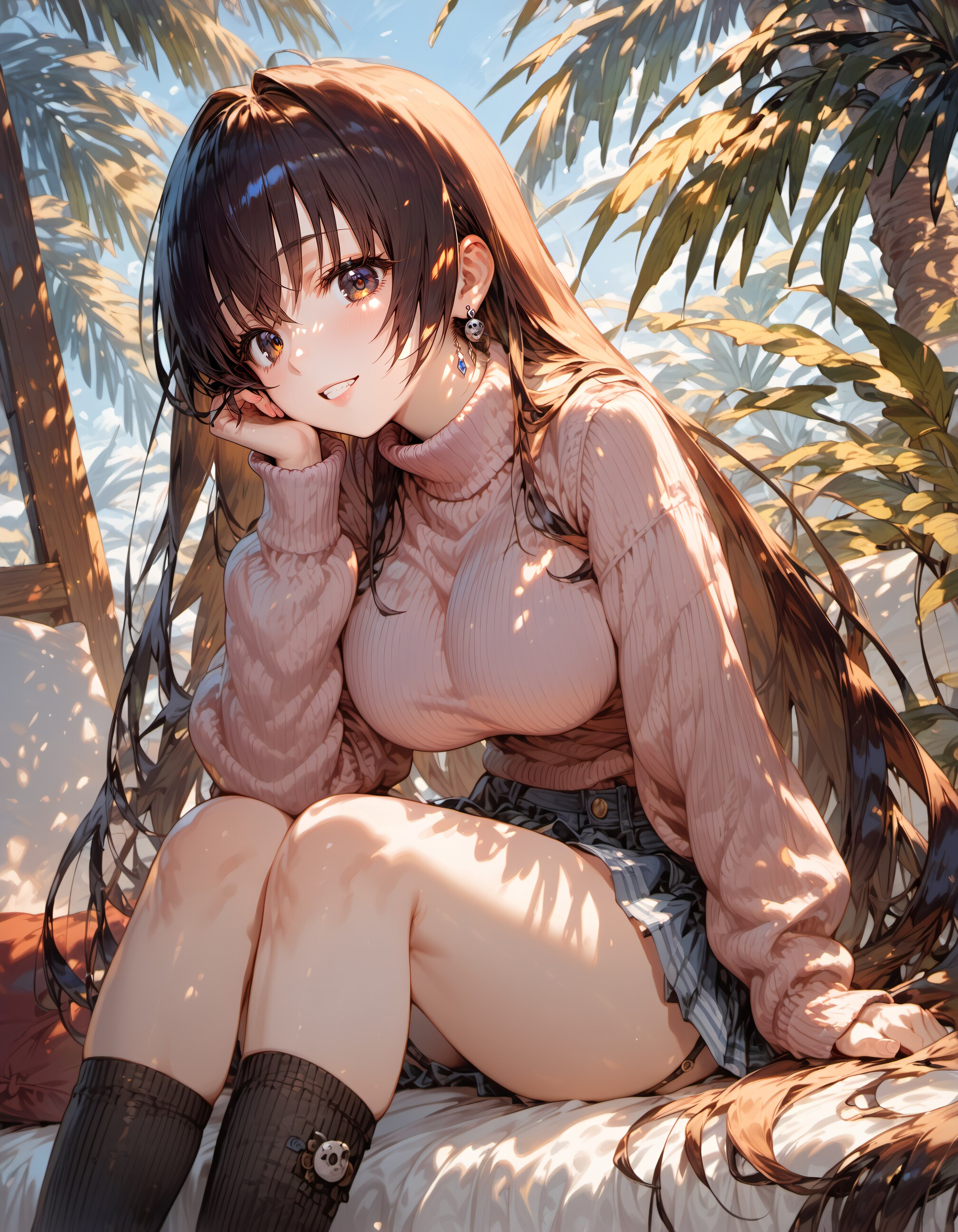 pink sweater | の人気AIイラスト・グラビア