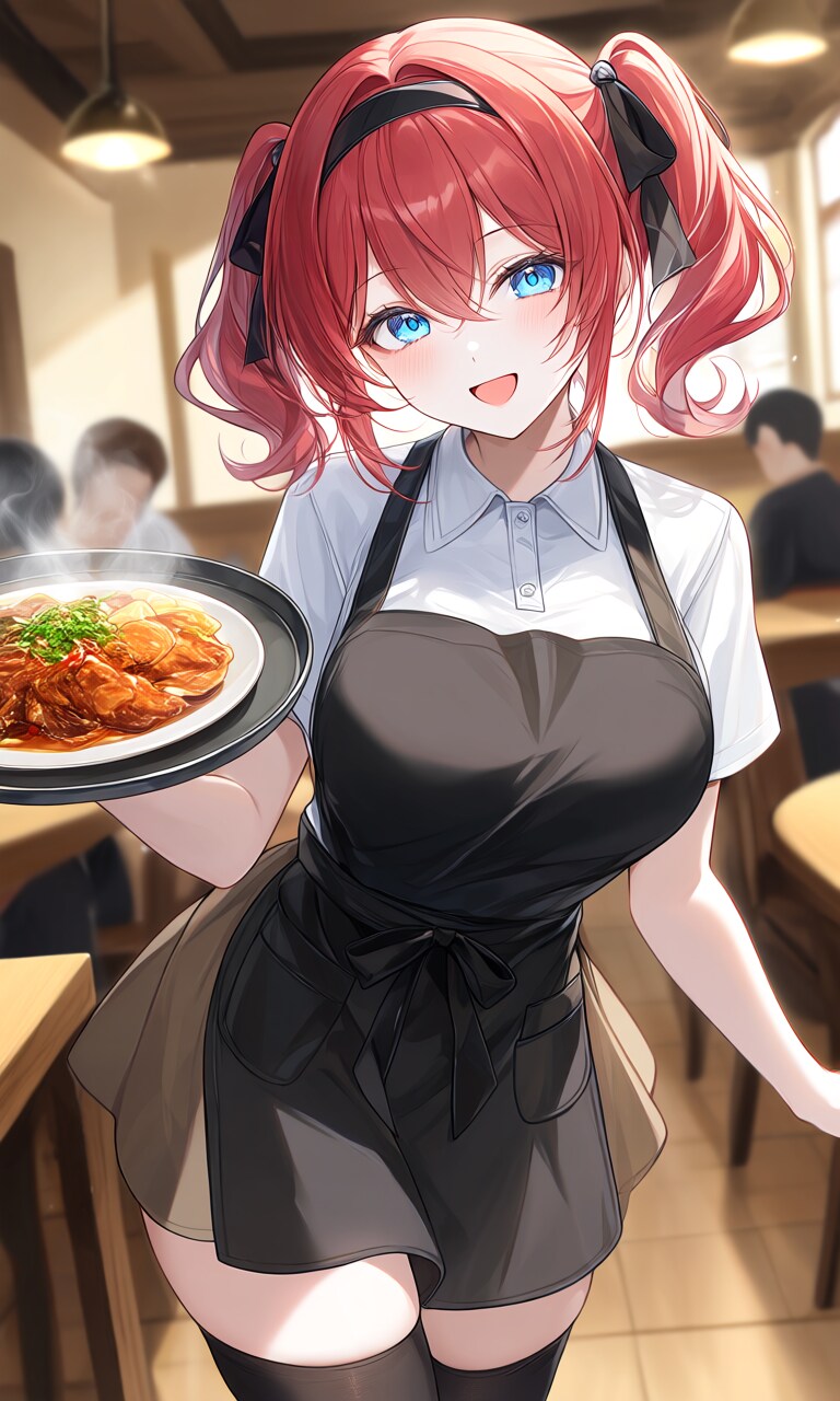お店を手伝う実亜ちゃん