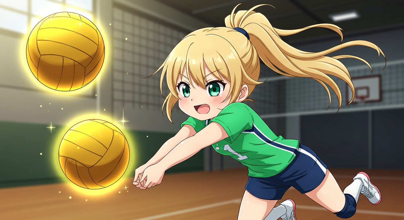 バレーボールをする女の子（選外）