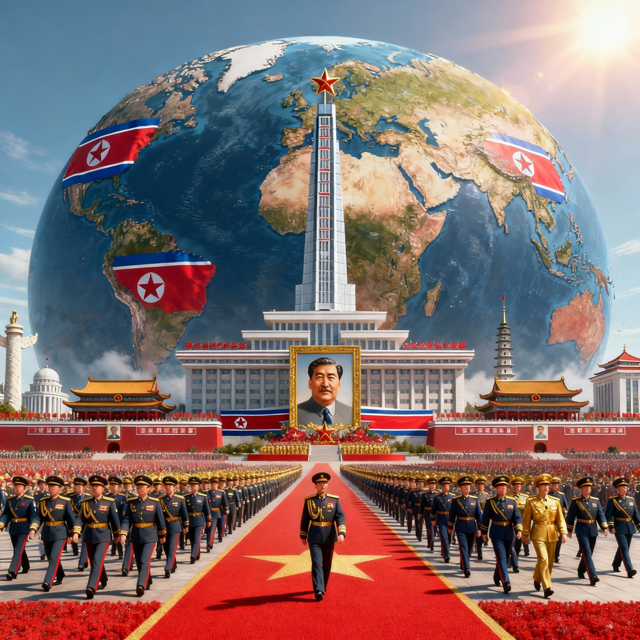 北朝鮮が世界征服した世界 | の人気AIイラスト・グラビア