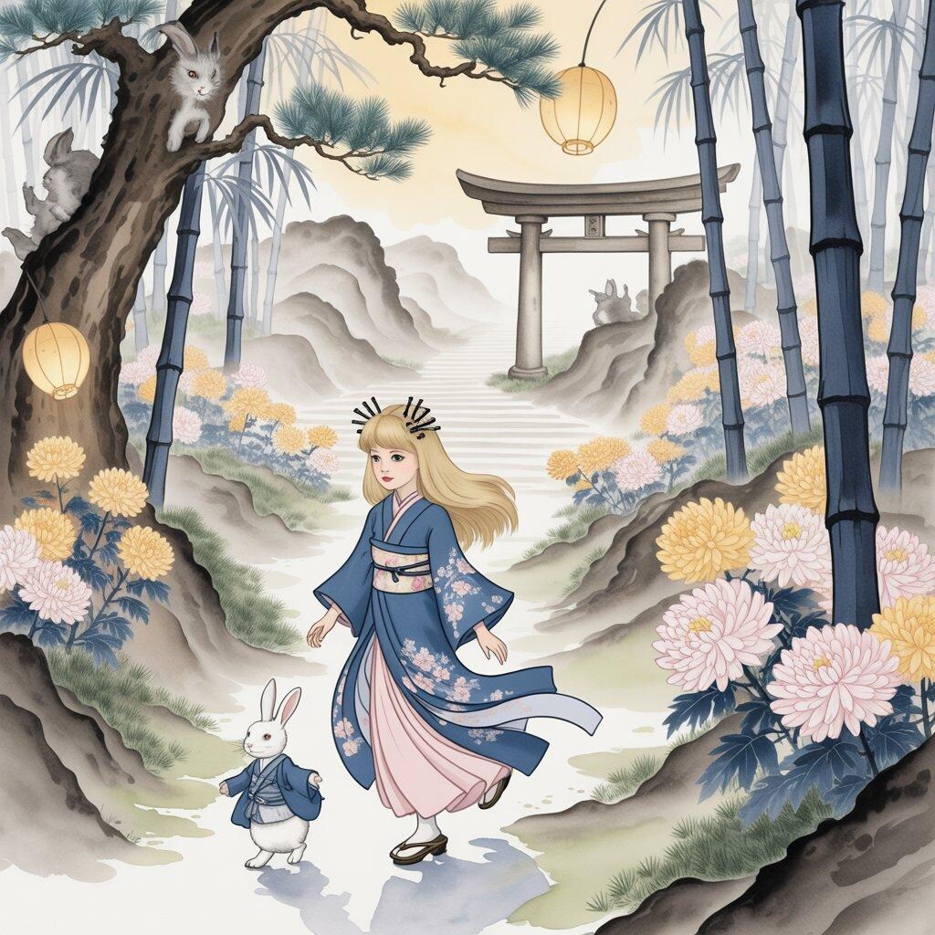 和風の不思議の国のアリス