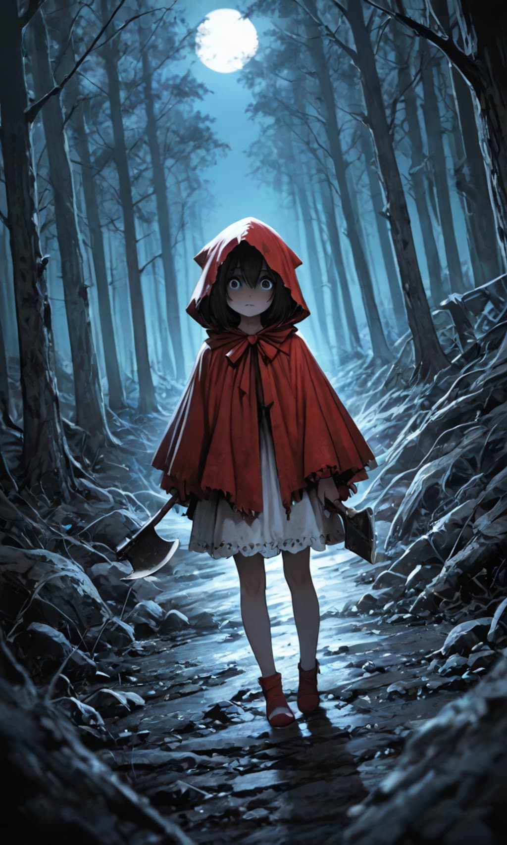 赤ずきんと手斧