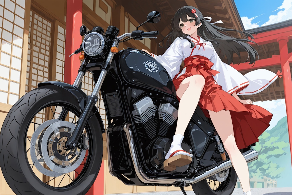 さくらちゃんとバイク