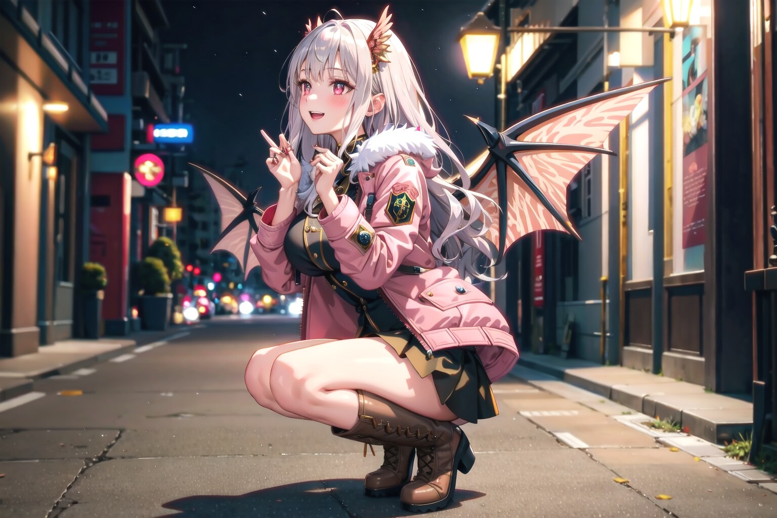 夜の街で