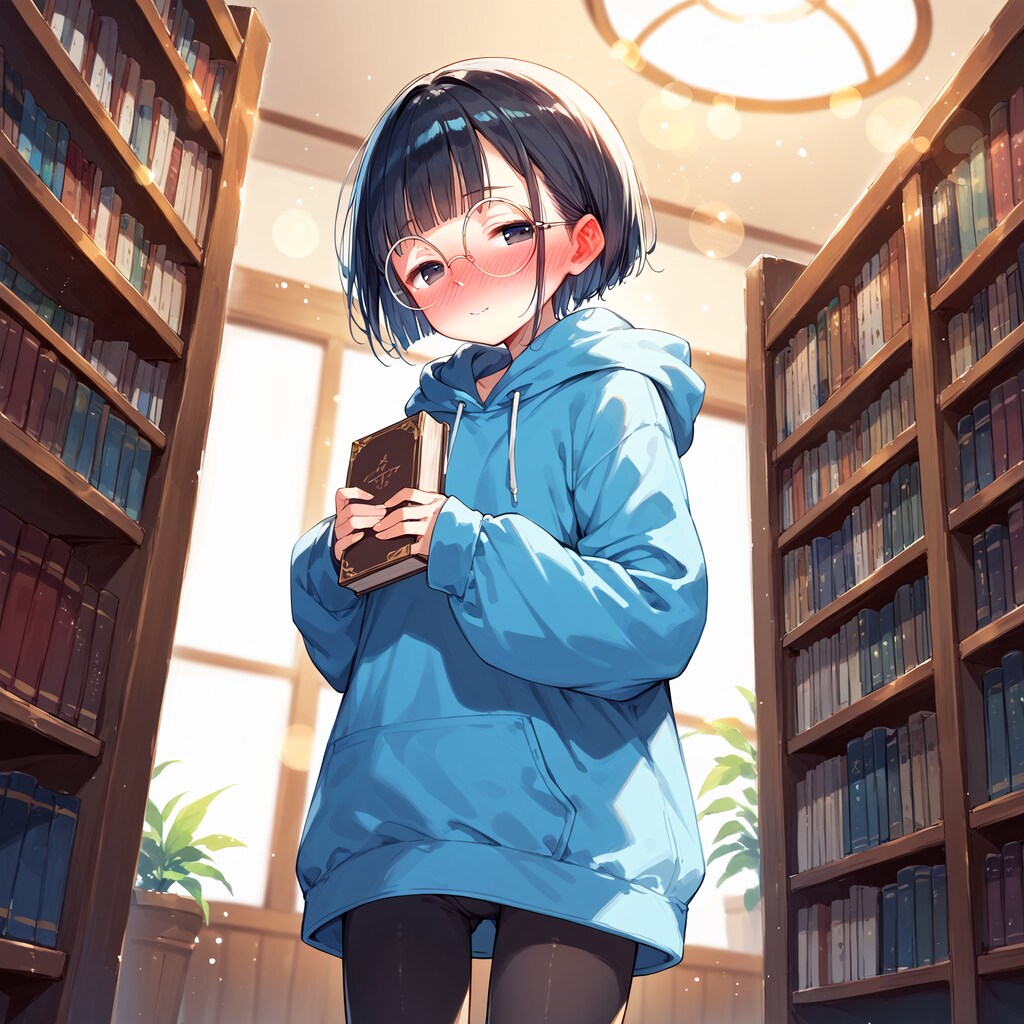 おぬしも面白そうな本をさがすのぢゃ